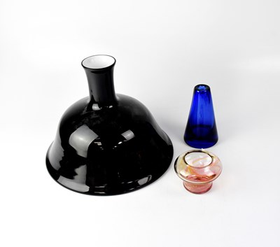 Lot 474 - A large Danish Holmegaard glass pendant light...