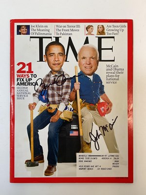 Lot 2093 - BARACK OBAMA; an issue of Time magazine,...