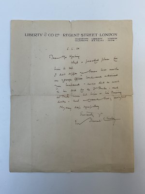 Lot 2090 - LIBERTY & CO; an interesting handwritten...