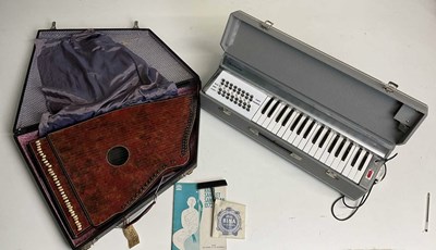 Lot 2362 - A wooden cased zither and a Busilacchio mini...