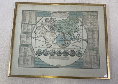 Lot 2301 - A map titled, Plan de l'Historie univerfelle,...