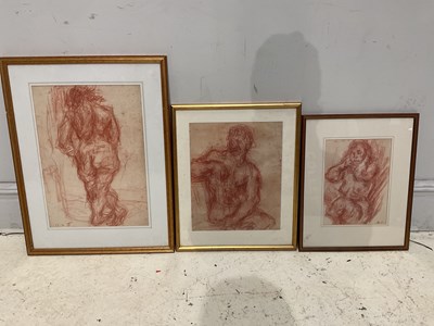 Lot 1325 - ATTRIBUTED TO ERICH KAHN; three red chalk...