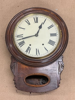 Lot 2709 - An early 20th century American drop dial wall...