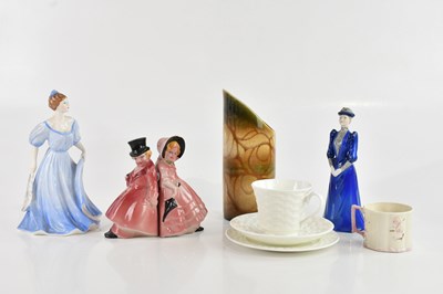 Lot 1794 - COALPORT; two ceramic figures comprising...