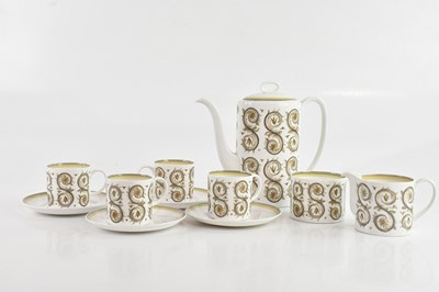 Lot 1826 - SUSIE COOPER; a 'Venetia' pattern coffee set...