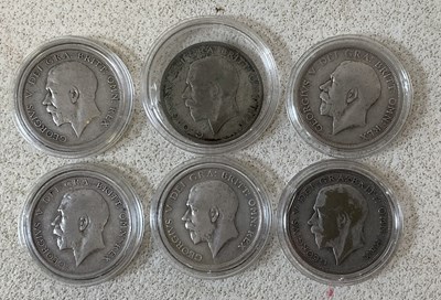 Lot 1165 - ROYAL MINT; a collection of six half crowns...