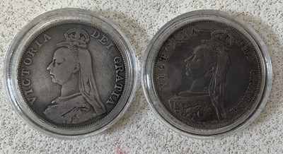 Lot 1167 - Two double florins dated for 1887 and 1889