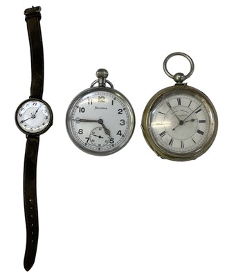 Lot 1661 - An early 20th century 925 silver wristwatch,...