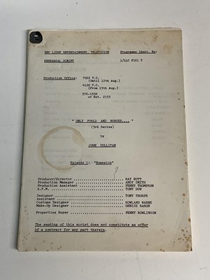 Lot 2084 - ONLY FOOLS AND HORSES; an original BBC light...