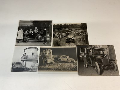 Lot 2039 - Five black and white photographs of a motoring...