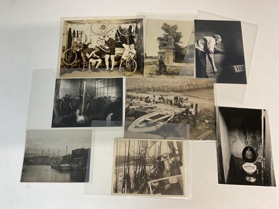 Lot 2048 - Eight black and white photographs of various...