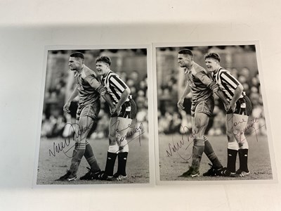 Lot 2051 - VINNIE JONES & PAUL GASCOIGNE; a signed black...