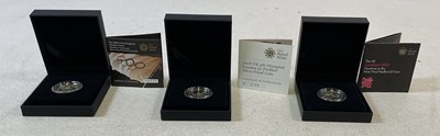 Lot 1176 - ROYAL MINT; three limited edition £2 Piedfort...