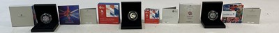 Lot 1177 - ROYAL MINT; three 50p silver proof piedfort...