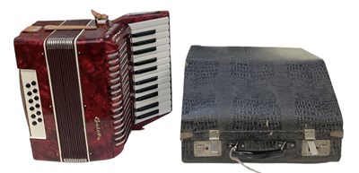 Lot 397 - GALOTTA; a 1950s cased 12 bass piano accordion.