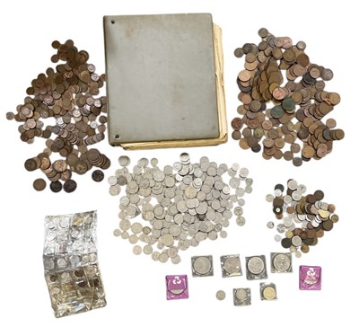 Lot 1381 - Mixed UK and world coins including loose...