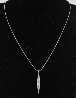 Lot 1261 - TIFFANY & CO; an 18ct white gold diamond set...