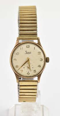 Lot 1442 - LIMIT; a gentleman's 9ct gold cased wristwatch,...