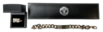 Lot 1326 - MANCHESTER UNITED; two items of gold plated...