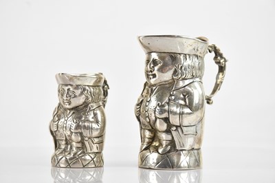 Lot 245 - A Hanau silver novelty Toby jug formed as a...
