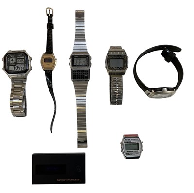 Lot 1443 - Seven vintage digital watches, including three...