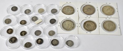 Lot 834 - A collection of silver coinage, comprising a...