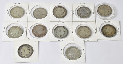 Lot 826 - Twelve Edward VII and George V silver...