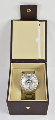 Lot 1433 - INGERSOLL; a unisex stainless steel diamond...