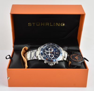 Lot 1644 - STUHRLING; a gentleman's stainless steel...
