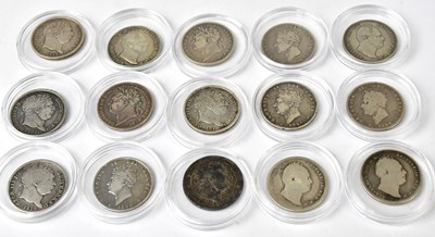 Lot 827 - Fifteen George III, George IV and William III...