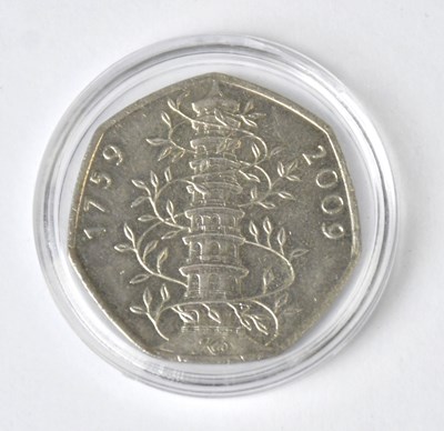 Lot 877 - A Kew Gardens 2009 50p coin.
