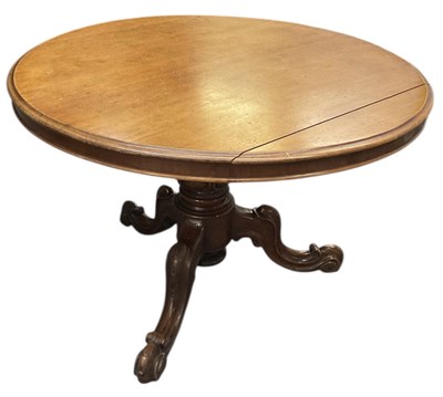 Lot 21 - A 19th century mahogany tripod tilt-top...