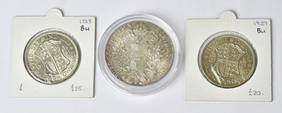Lot 965 - Two George V half-crowns, 1928 and 1929,...