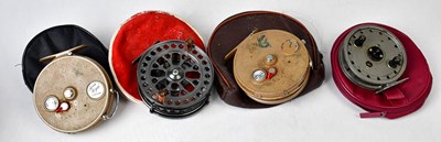 Lot 665 - Four fly fishing reels comprising two Grice &...