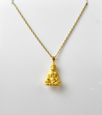 Lot 1086 - An 18ct yellow gold chain link necklace,...