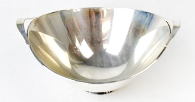 Lot 716 - A Danish silver twin-handled footed bowl,...