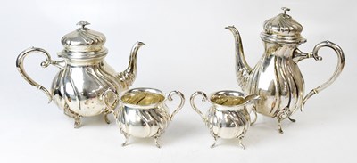 Lot 709 - A Danish silver four-piece tea service,...