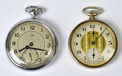 Lot 1176 - SOLO; a crown wind open face pocket watch,...