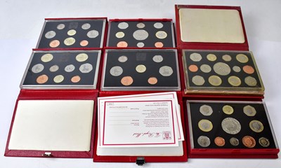Lot 856 - ROYAL MINT; six proof sets, comprising 1986,...