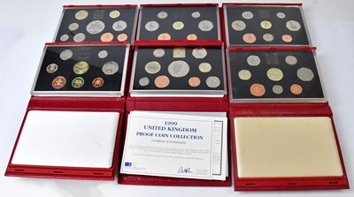 Lot 857 - ROYAL MINT; six proof sets, comprising 1990,...