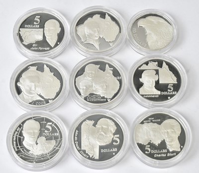 Lot 797 - Nine silver coins from the Australian...