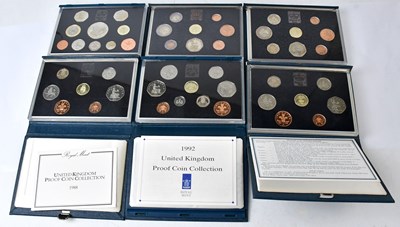 Lot 897 - ROYAL MINT; six proof sets, comprising 1983,...