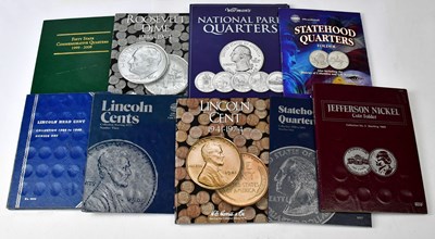 Lot 938 - Nine US coin folders, comprising two Statehood...
