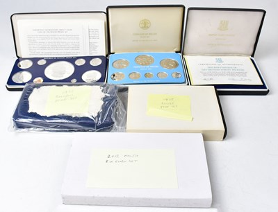 Lot 902 - Six proof coin sets, comprising Panama 1976,...