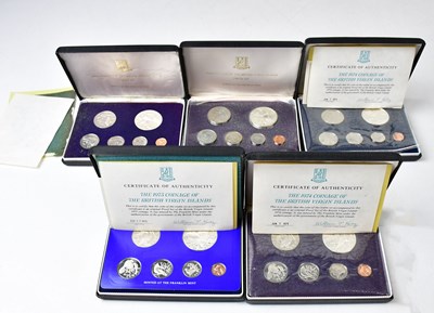Lot 936 - FRANKLIN MINT; five British Virgin Islands...