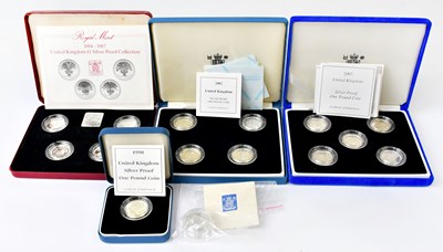 Lot 893 - ROYAL MINT; fifteen silver-proof £1 coins,...