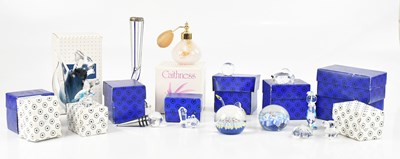 Lot 1978 - A collection of various crystal glass figures,...
