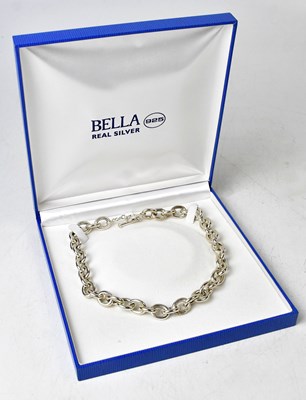 Lot 1104 - A substantial 925 silver chain link necklace...