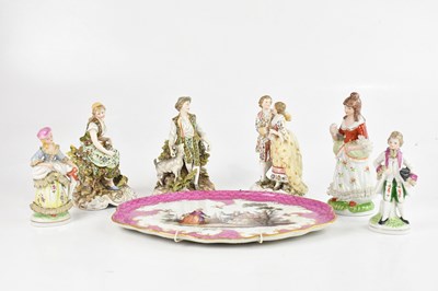 Lot 1775 - Two early 20th century Continental porcelain...