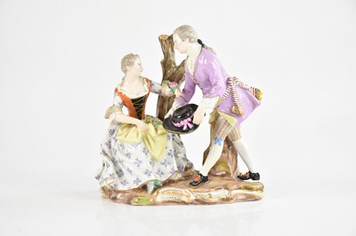 Lot 1735 - MEISSEN; a 19th century figure group...